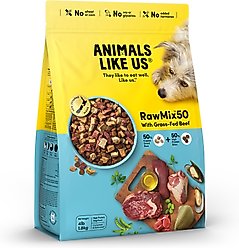 Animals Like Us RawMix50 with Grass-Fed Beef Grain-Free Freeze-Dried Dog Food, 4-lb bag