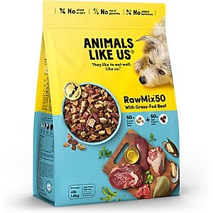 Animals Like Us RawMix50 with Grass-Fed Beef Grain-Free Freeze-Dried Dog Food, 4-lb bag