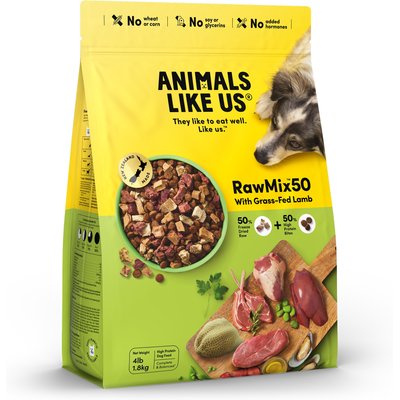 Animals Like Us Animals Like Us RawMix50 with Grass-Fed Lamb Grain-Free Freeze-Dried Dog Food, 4-lb bag