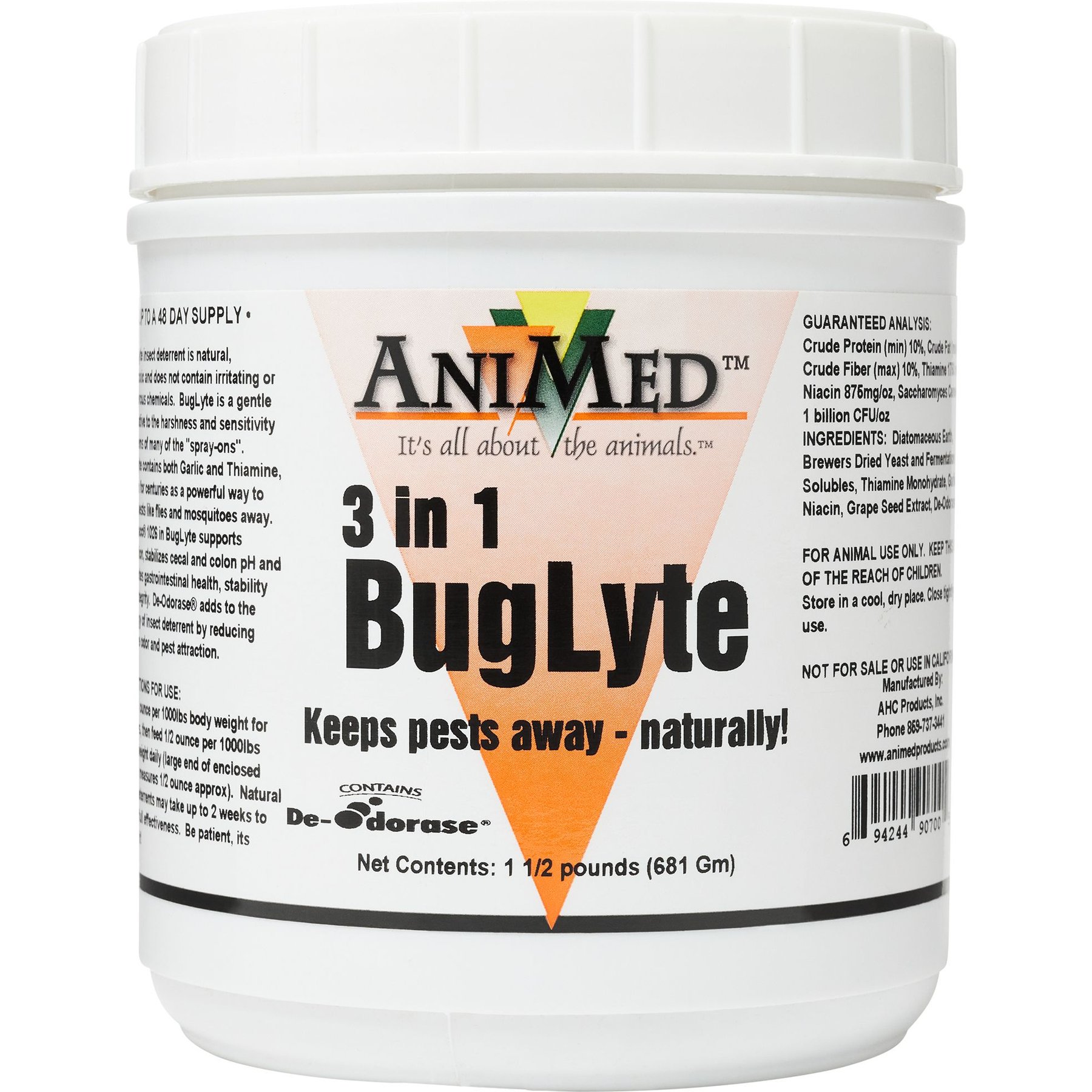 AniMed 3in1 BugLyte Horse Supplement, 1.5-lb tub, bundle of 2