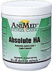 AniMed Absolute HA Hyaluronic Acid & Ester C Apple Flavored Horse Supplement, 16-oz bottle