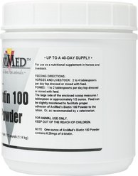 AniMed Biotin 100 Hoof Health Powder Farm Animal & Horse Supplement, 2.5-lb tub slide 2 of 6