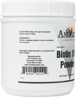 Show full view: AniMed Biotin 100 Hoof Health Powder Farm Animal & Horse Supplement, 2.5-lb tub slide 3 of 7