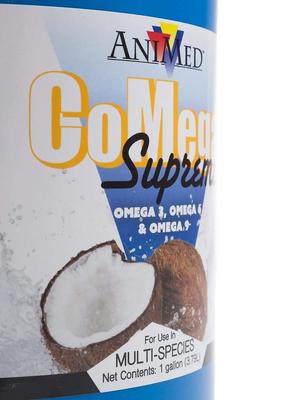 Show full view: AniMed CoMega Supreme Coat Health Liquid Horse Supplement, 1-gal slide 3 of 5