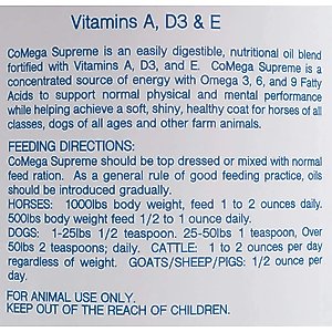 AniMed CoMega Supreme Coat Health Liquid Horse Supplement, 1-gal