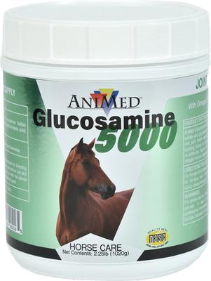 Show full view: AniMed Glucosamine 5000 Joint Support Powder Horse Supplement, 2.25-lb tub slide 1 of 6