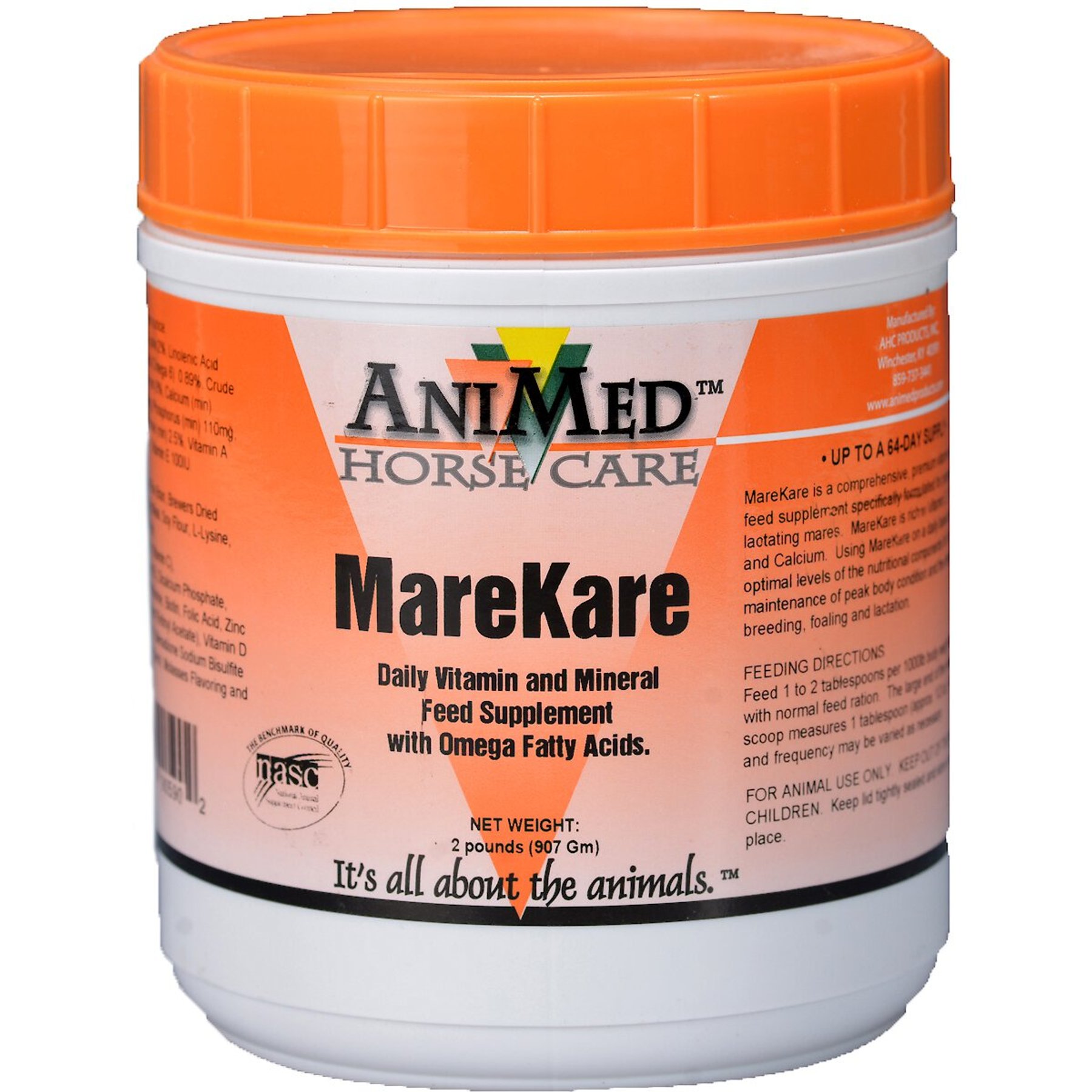 AniMed MareKare Vitamins & Minerals Pregnant & Nursing Powder Horse Supplement, 2-lb tub