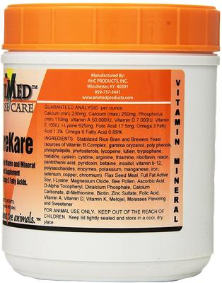 Show full view: AniMed MareKare Vitamins & Minerals Pregnant & Nursing Powder Horse Supplement, 2-lb tub slide 2 of 6