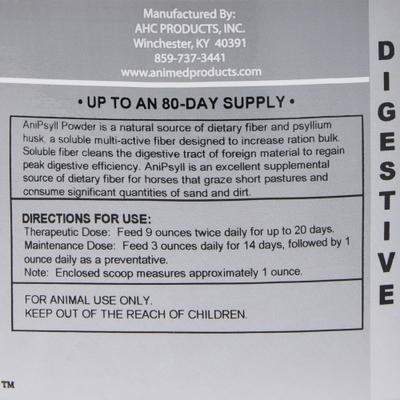 Show full view: AniMed Natural AniPsyll Digestive Health Powder Horse Supplement, 4.85-lb tub slide 3 of 6