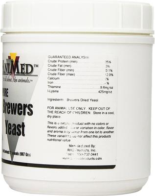 Show full view: AniMed Pure Brewers Yeast Comprehensive Powder Horse Supplement, 2-lb tub slide 2 of 6