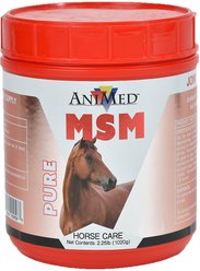 AniMed Pure MSM Joint Support Powder Horse Supplement, 2.25-lb tub slide 1 of 6