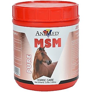 AniMed Pure MSM Joint Support Powder Horse Supplement, 2.25-lb tub