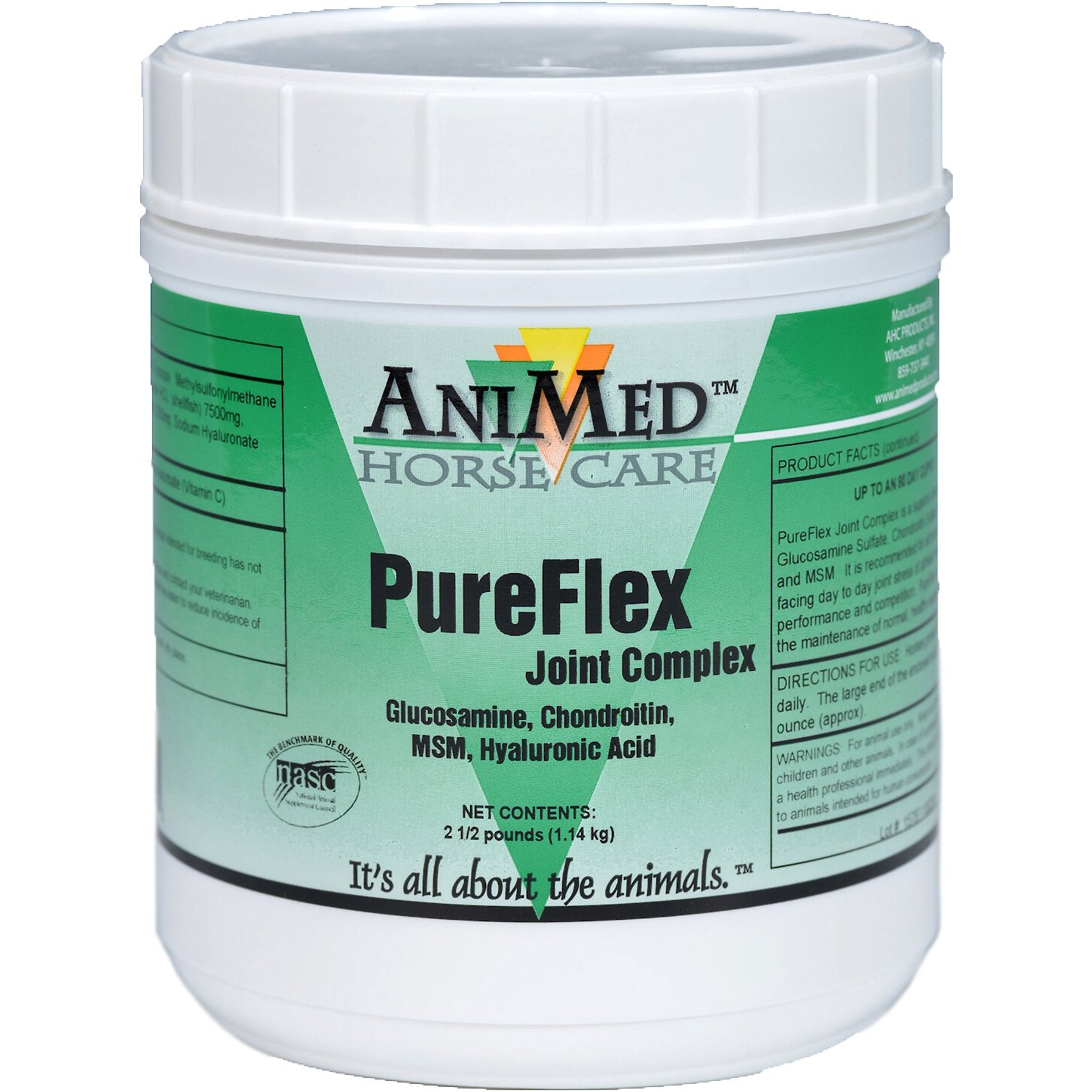 AniMed PureFlex Joint Complex Powder Horse Supplement, 2.5-lb tub