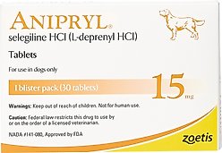 Anipryl (Selegiline HCl) Tablets for Dogs, 30 tablets, 15-mg