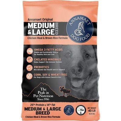 Annamaet Annamaet 25% Medium & Large Breed Dry Dog Food, 40-lb bag