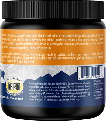Show full view: Annamaet Enhance Raw & Home Cook Meal Dog Vitamin & Mineral Supplement, 8.5-oz slide 4 of 7