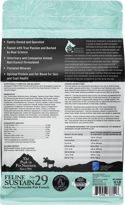 Show full view: Annamaet Grain-Free Feline Sustain No. 29 Fish Formula Dry Cat Food, 12-lb bag slide 3 of 8