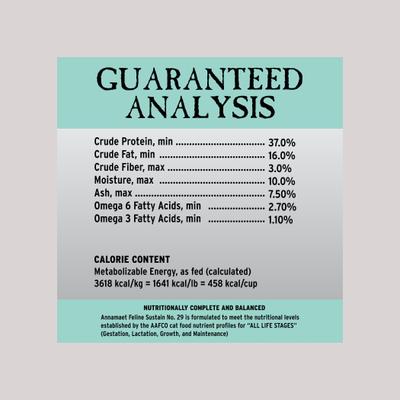 Show full view: Annamaet Grain-Free Feline Sustain No. 29 Fish Formula Dry Cat Food, 12-lb bag slide 6 of 8