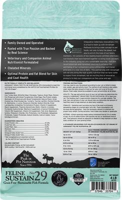 Show full view: Annamaet Grain-Free Feline Sustain No. 29 Fish Formula Dry Cat Food, 4-lb bag slide 3 of 8