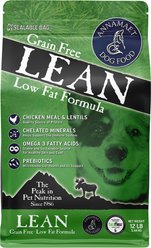 Annamaet Grain-Free Lean Low Fat Formula Dry Dog Food, 12-lb bag
