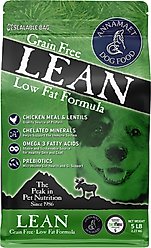 Annamaet Grain-Free Lean Low Fat Formula Dry Dog Food, 5-lb bag