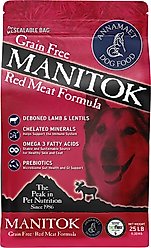 Annamaet Grain-Free Manitok Red Meat Formula Dry Dog Food, 25-lb bag