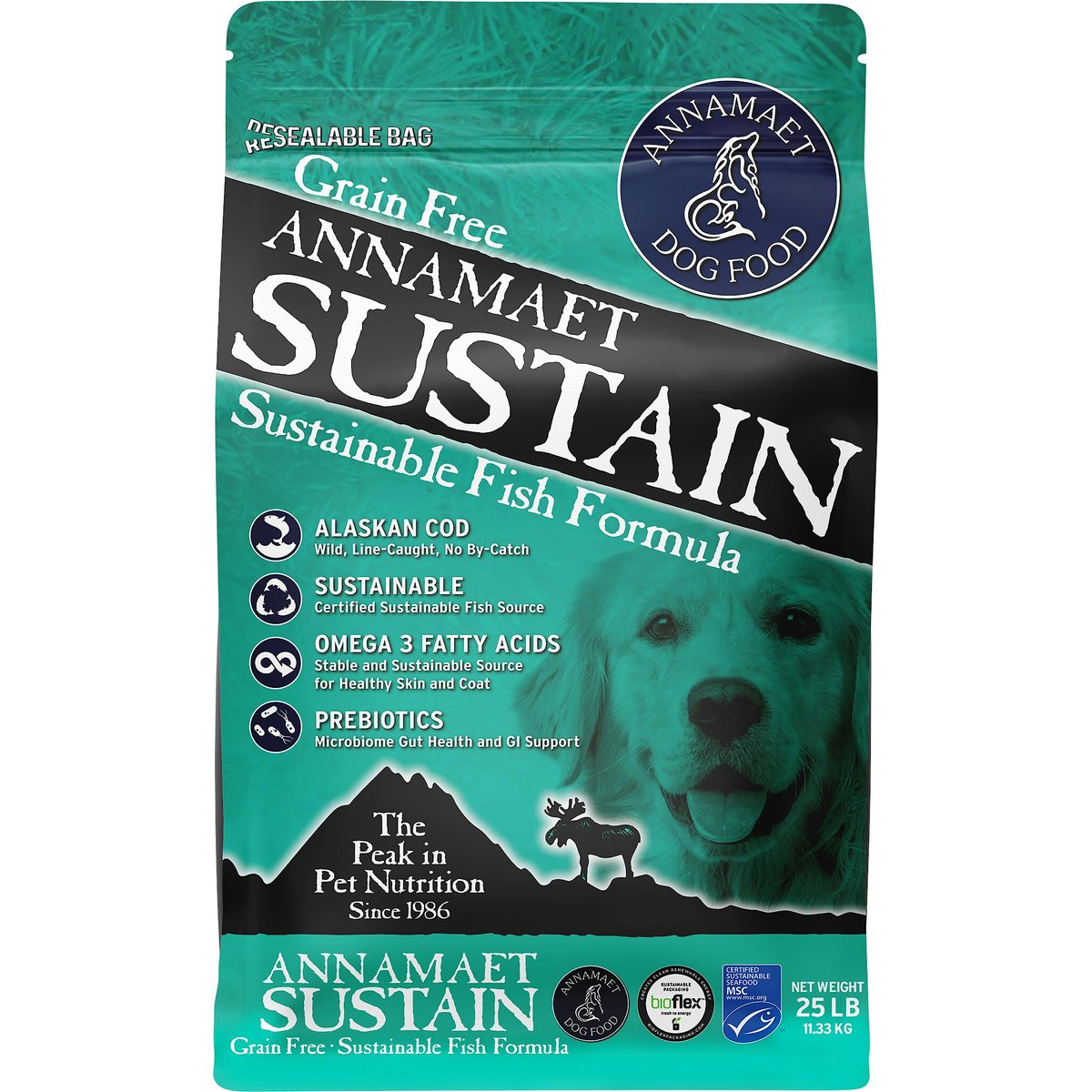 Annamaet Grain-Free Sustain Formula Dry Dog Food, 25-lb bag