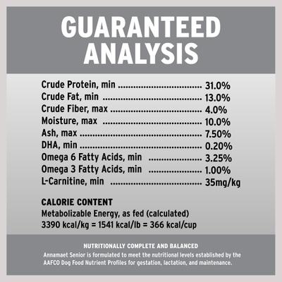 Show full view: Annamaet Original 31% Senior Dry Dog Food, 12-lb bag slide 6 of 8