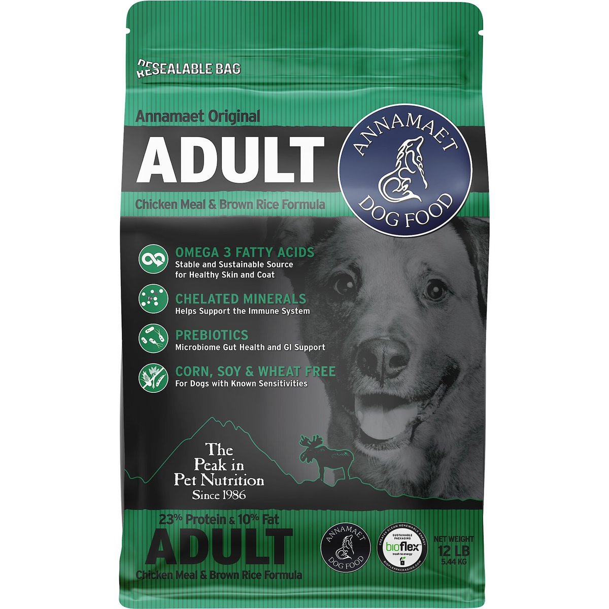 Annamaet Original Adult Formula Dry Dog Food, 12-lb bag