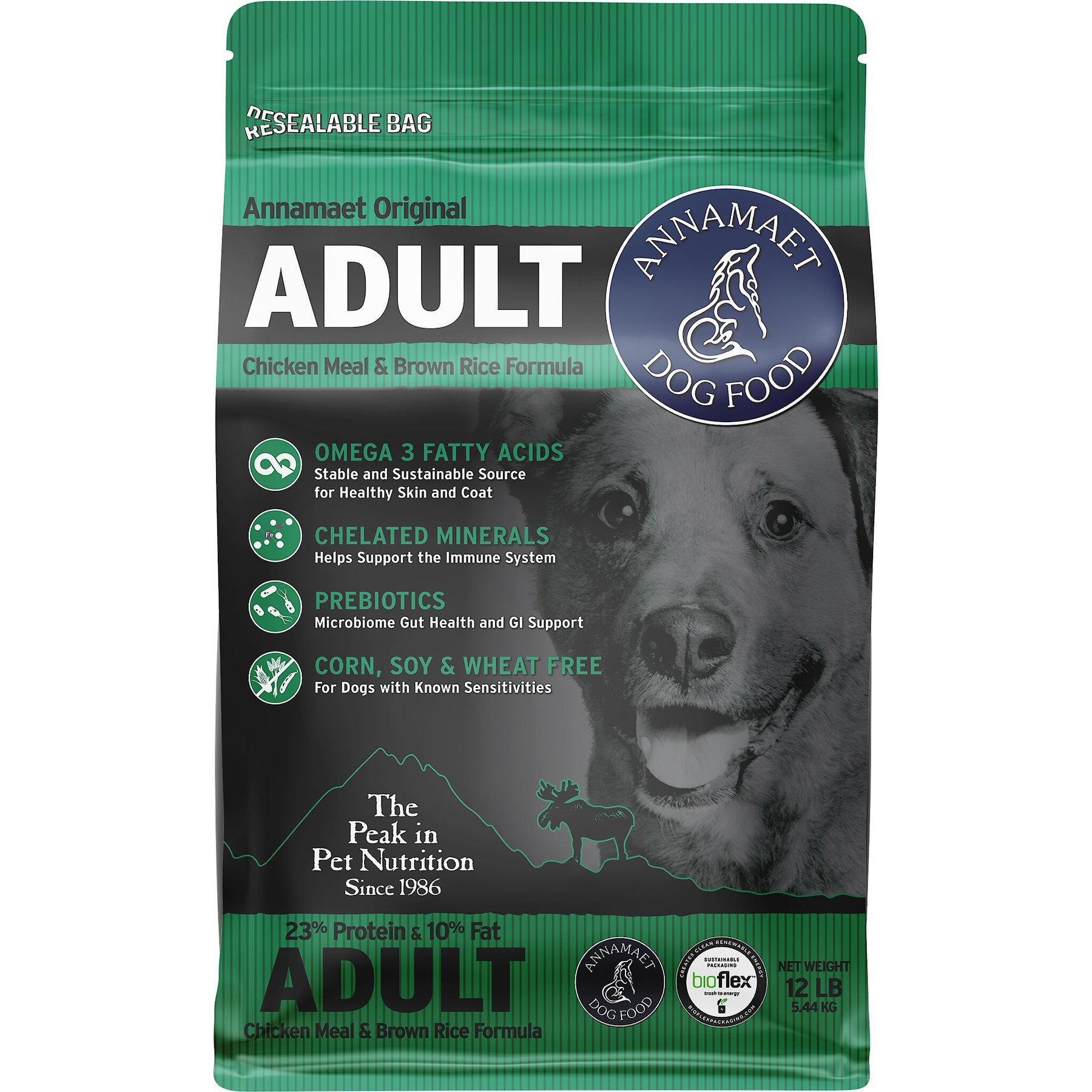 Annamaet Original Adult Formula Dry Dog Food, 12-lb bag