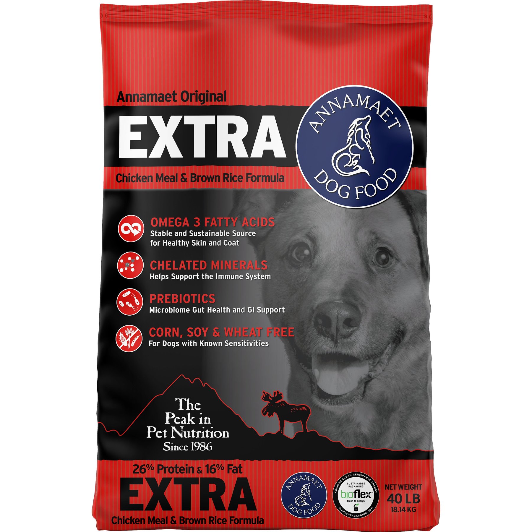 Annamaet Original Extra Dry Dog Food, 40-lb bag