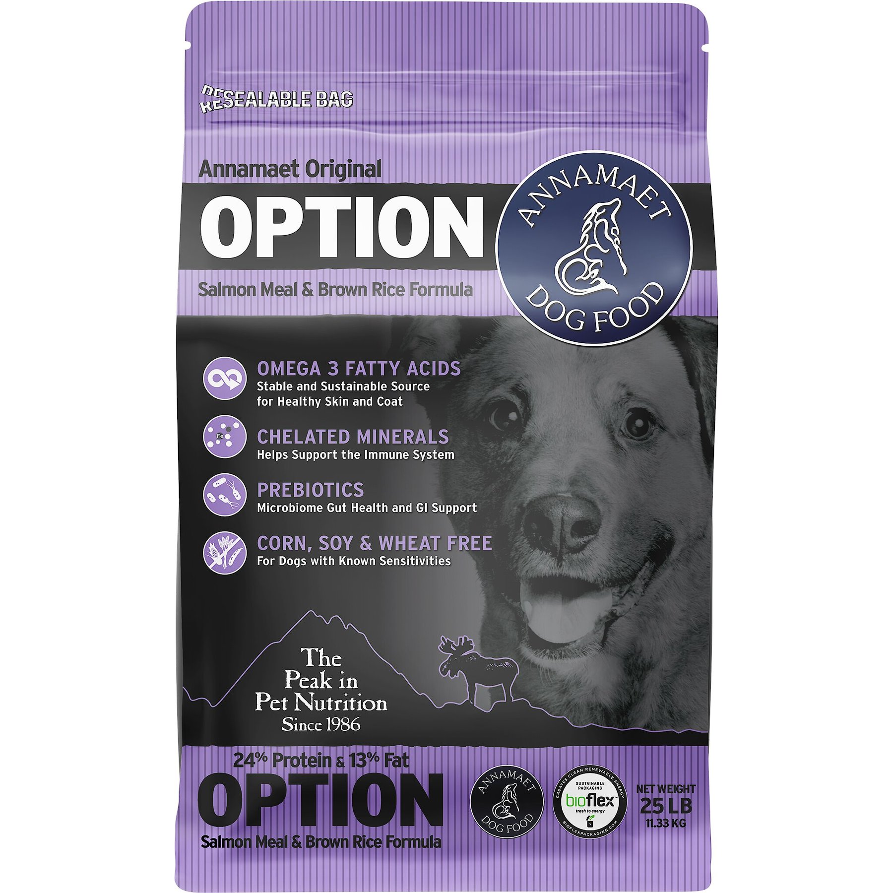 Annamaet Original Option Formula Dry Dog Food, 25-lb bag