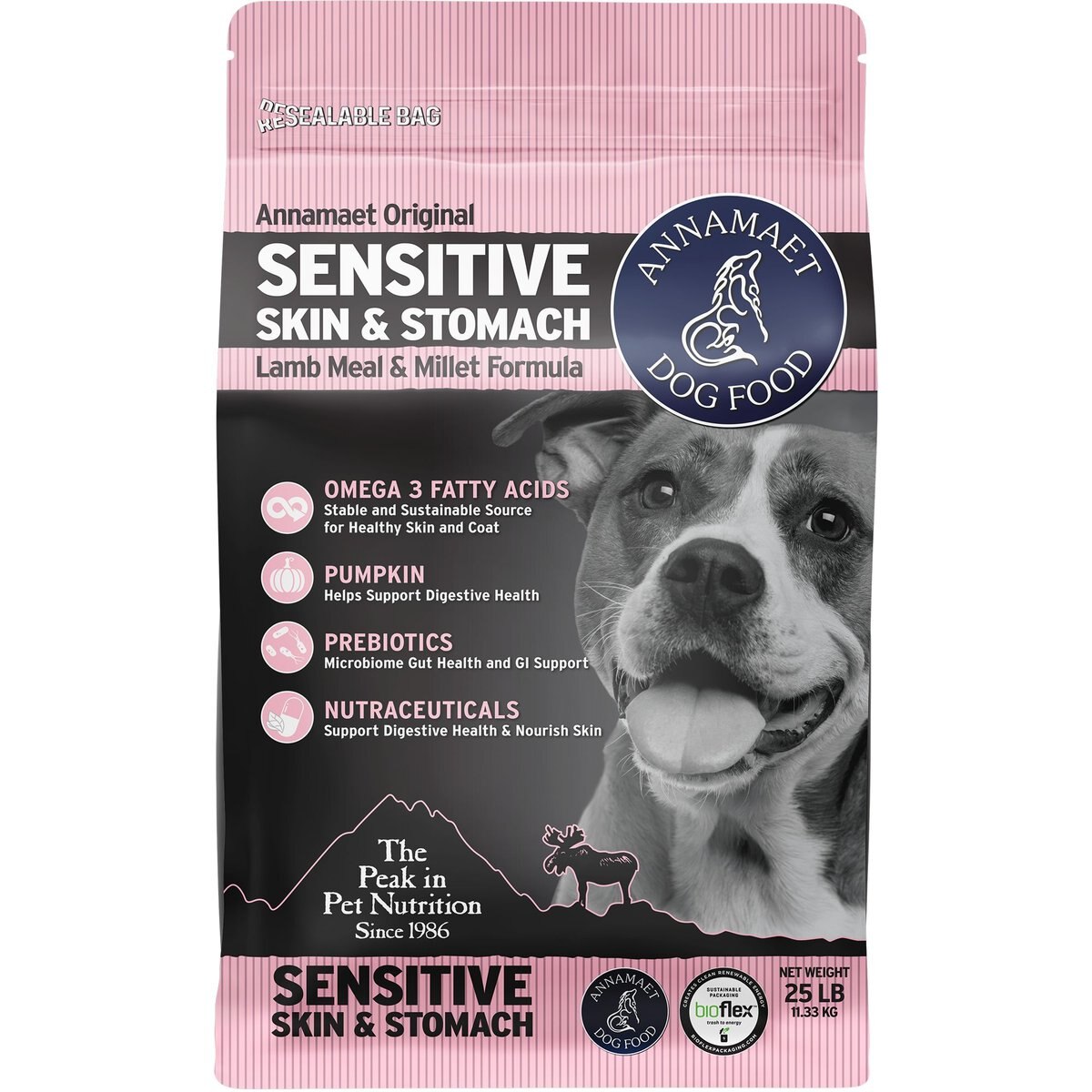 Annamaet Original Sensitive Skin & Stomach Dry Dog Food, 25-lb bag