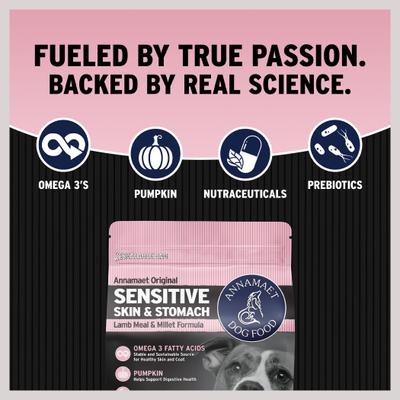 Show full view: Annamaet Original Sensitive Skin & Stomach Dry Dog Food, 25-lb bag slide 4 of 7
