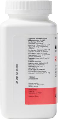 Show full view: Antirobe (Clindamycin HCI) Capsules for Dogs, 25-mg, 1 capsule slide 3 of 6