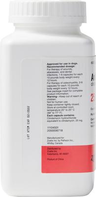ANTIROBE (Clindamycin HCI) Capsules for Dogs, 25-mg - Easy Refills ...