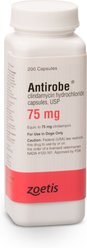Antirobe (Clindamycin HCI) Capsules for Dogs, 75-mg, 30 capsules slide 1 of 4