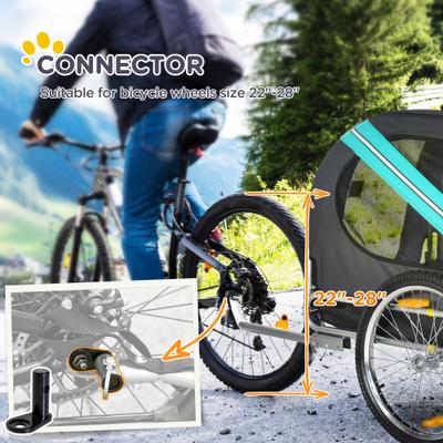 Show full view: Aosom Dog Bike Trailer, Green slide 6 of 10