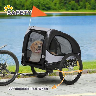 Show full view: Aosom Medium Dog Bike Trailer, Black slide 7 of 10