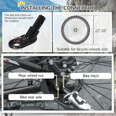 Show full view: Aosom Medium Dog Bike Trailer, Black slide 6 of 10