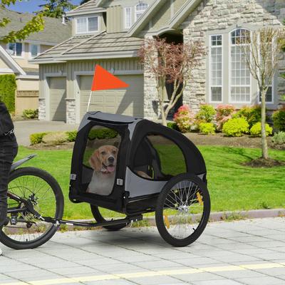 Show full view: Aosom Medium Dog Bike Trailer, Black slide 2 of 10