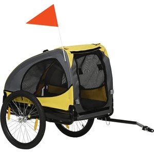 Aosom Medium Dog Bike Trailer, Yellow