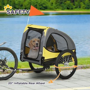 Aosom Medium Dog Bike Trailer, Yellow