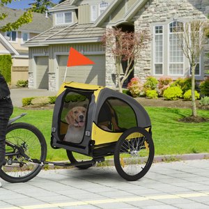 Aosom Medium Dog Bike Trailer, Yellow