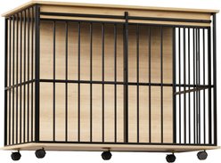 AOSTIRMOTOR Furniture Tray Escape Proof Dog Crate, Beige