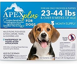 Apex Plus Topical Flea & Tick Treatment for Dogs, 23-44 lbs, 3 doses