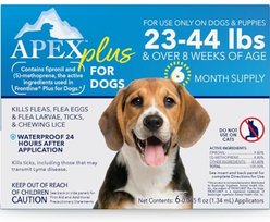 Apex Plus Topical Flea & Tick Treatment for Dogs, 23-44 lbs, 6 doses