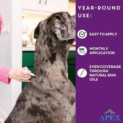 Show full view: Apex Plus Topical Flea & Tick Treatment for Dogs, 45-88 lbs, 6 doses slide 6 of 9