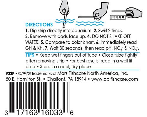 Show full view: API 5 in 1 Freshwater & Saltwater Aquarium Test Strips, 100 count slide 2 of 10