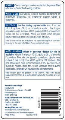 Show full view: API Accu-Clear Freshwater Aquarium Clarifier, 8-fl oz bottle slide 2 of 9